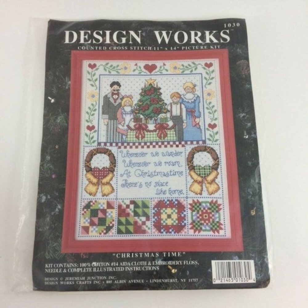 Christmas Time Counted Cross Stitch Kit 1030 Design Works Family Home Sealed